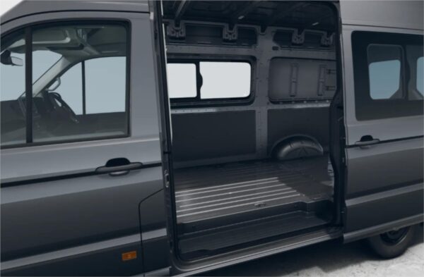 850 worth of additional manufacturer built in features - listed below!<br /><br />Additional Manufacturer Extras:<br /><br />- Body Coloured High Roof<br />- Heated Front Seats <br />- Driver & Passenger Swivel Seats<br />- Heated Leather Multifunction Steering Wheel with Tiptronic Gear Control<br />- LED Headlamps with LED Daytime Running Lights<br />- Hardboard Side Panel Trim<br />- Sliding Windows in the left and right front cargo area<br />- Fixed Window in the left rear cargo area<br />- Load Compartment LED Lights<br />- Extended Rear Barn Doors Opening Angle (260 Degree) <br />- Cargo area sliding door with interlock for certain opening positions and increased lift-out distance<br />- Grab Handles on Left & Right Rear Pillars<br />- Black 16in Black Steel Wheels<br />- Rear Differential Lock<br />- Hill Descent Control<br />- Reinforced Front Axle <br />- 4 Remote Keys<br />- Terminal Block & Function Control Module<br />- GVM Upgrade from 3.55t to 3.88t<br />- Factory Built without a Cabin Partition <br />- Metallic Paint: Indium Grey<br /><br /><br />All computer generated illustrations are of this exact configuration of vehicle and options